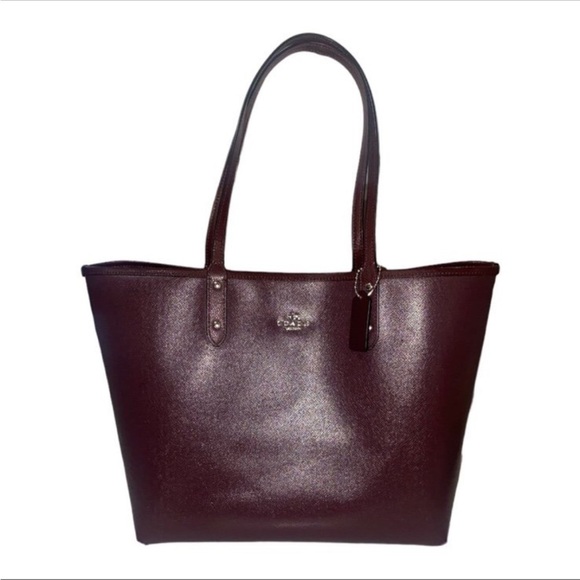 Coach Large City Reversible Tote - Birds and Burgundy - Picture 5 of 6